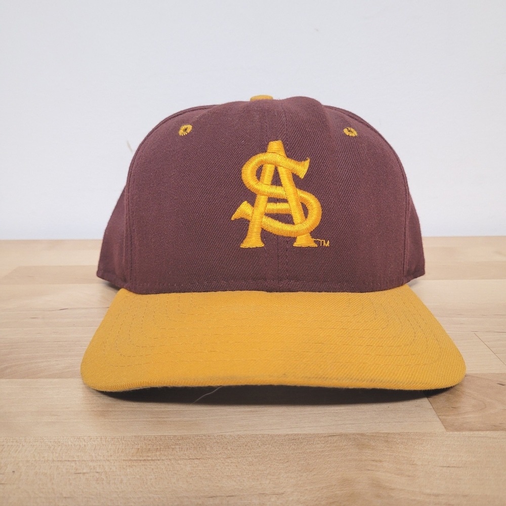 Vintage Arizona State Sun Devils Cap Hat New Era Snapback Mens OSFA Maroon USA